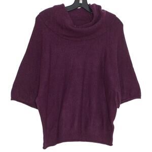 Pilcro Sweater Wool Cozy Dark Academia Oversize Cowl Neck Cottage Burgundy Small